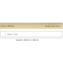 Eym 10 mm x 2800 mm Mat Altın Sibu Aynalı Pleksi Şerit Mobilya Süsü