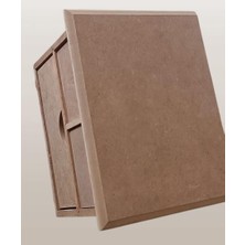 Bengi Ticaret Hobi Adn 90241 Dekoratif Makyaj Kutusu 3 Çekmece Ahşap MDF HAM El Yapım