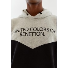 United Colors of Benetton Erkek Kapüşonlu  Sweatshirt