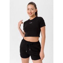 Looker Kadın Slim Fit Crop T-Shirt