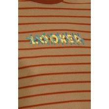 Looker Kadın Çizgili Crop T-Shirt