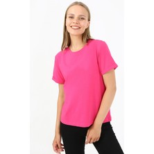 Looker Kadın Kolu Duble Regular Fit T-Shirt