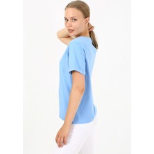 Looker Kadın Kolu Duble Regular Fit T-Shirt