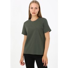 Looker Kadın Kolu Duble Regular Fit T-Shirt