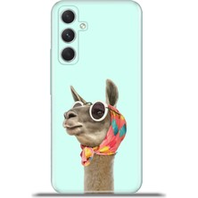 Cupcase  Samsung Galaxy A54 5g Kılıf Esnek Silikon Kamera Koruma 4K Desenli Özel Tasarım - Lama