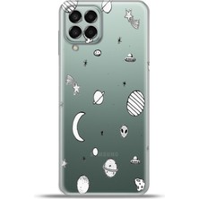 Cupcase  Samsung Galaxy M33 Kılıf Esnek Silikon Kamera Koruma 4K Desenli Özel Tasarım - Aerospace