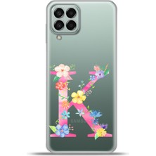Cupcase  Samsung Galaxy M33 Kılıf Esnek Silikon Kamera Koruma Kişiye Özel Harfler Kai - K Harfi
