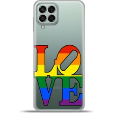 Cupcase  Samsung Galaxy M33 Kılıf Esnek Silikon Kamera Koruma 4K Desenli Özel Tasarım - Pride Love