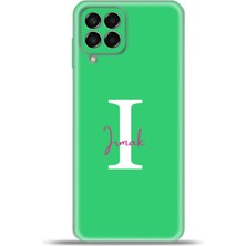 Cupcase  Samsung Galaxy M33 Kılıf Silikon Esnek Kamera Koruma Kişiye Özel Isim Harf Zao Yeşil - I