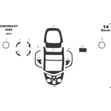 Marscockpitdesign Chevrolet Aveo Ön Torpido Kaplama Karbon 14 Parça 2012-›