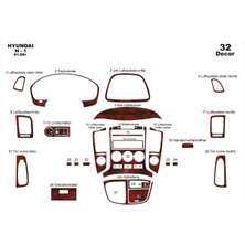 Marscockpitdesign Hyundai H1 Ön Torpido Kaplama Maun 32 Parça 2008-›