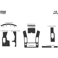 Marscockpitdesign Nissan Navara Ön Torpido Kaplama Karbon 12 Parça 2006-2010