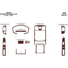 Marscockpitdesign Isuzu D Max Tek Kabin 2x2 Ön Torpido Kaplama Maun 14 Parça 2005-2006