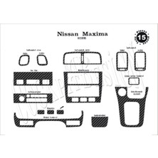 Marscockpitdesign Nissan Maxima Ön Torpido Kaplama Karbon 15 Parça 1995-2000