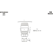 Marscockpitdesign Mitsubishi Asx Ön Torpido Kaplama Alüminyum 10 Parça 2012-2016