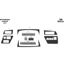 Marscockpitdesign Mitsubishi Avenue Ön Torpido Kaplama Karbon 36 Parça 2013-›