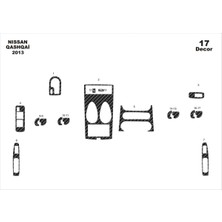 Marscockpitdesign Nissan Qashqai Ön Torpido Kaplama Karbon 17 Parça 2013-›