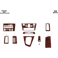 Marscockpitdesign Volvo S60 Ön Torpido Kaplama Maun 10 Parça 2000-2005