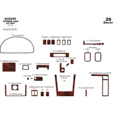 Marscockpitdesign Suzuki Vitara 4x4 Ön Torpido Kaplama Maun 26 Parça 1997-2005