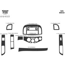 Marscockpitdesign Nissan Micra Ön Torpido Kaplama Karbon 11 Parça 2004-2009