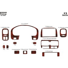 Marscockpitdesign Nissan Pick-Up Skystar Ön Torpido Kaplama Maun 13 P. 1999-2006