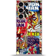 Cupcase Samsung Galaxy S23 Ultra Kılıf Esnek Silikon Kamera Koruma 4K Desenli Özel Tasarım - Çizgi Roman