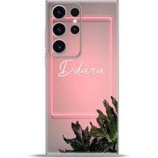 Cupcase Samsung Galaxy S23 Ultra Kılıf Silikon Esnek Kamera Koruma Kişiye Özel Isim - Pinkoloji