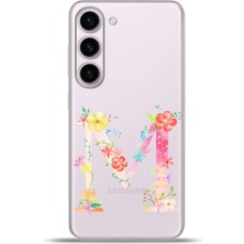 Cupcase Samsung Galaxy S23 Kılıf Esnek Silikon Kamera Koruma Kişiye Özel Harfler Kai - M Harfi