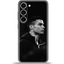 Cupcase Samsung Galaxy S23 Kılıf Esnek Silikon Kamera Koruma 4K Desenli Özel Tasarım - Ronaldo