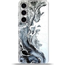 Cupcase Samsung Galaxy S23 Kılıf Esnek Silikon Kamera Koruma 4K Desenli Özel Tasarım - Granit Mermer