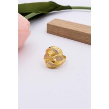 Latif Kuyumcu 22 Ayar Altın Yüzük Taşlı Işlemeli Kadın Yüzük