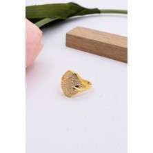 Latif Kuyumcu 22 Ayar Altın Yüzük Taşlı Işlemeli Kadın Yüzük