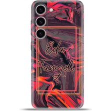 Cupcase Samsung Galaxy S23 Kılıf Silikon Esnek Kamera Koruma Kişiye Özel Isim - Nova