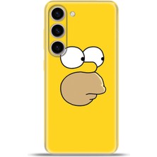 Cupcase Samsung Galaxy S23 Kılıf Esnek Silikon Kamera Koruma 4K Desenli Özel Tasarım - Simpson