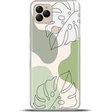Cupcase General Mobile Gm 22 / Gm 22S Kılıf Esnek Silikon Kamera Koruma 4K Desenli Özel Tasarım - Monstera Deliciosa