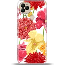 Cupcase General Mobile Gm 22 Plus Kılıf Esnek Silikon Kamera Koruma 4K Desenli Özel Tasarım - Krizantem