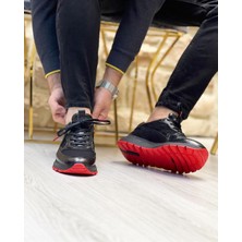 Itallano 0022 Deri Kırmızı Garnili Erkek Sneaker Ayakkabı