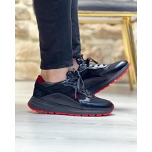 Itallano 0022 Deri Kırmızı Garnili Erkek Sneaker Ayakkabı
