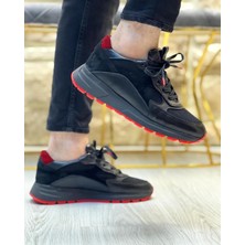 Itallano 0022 Deri Kırmızı Garnili Erkek Sneaker Ayakkabı