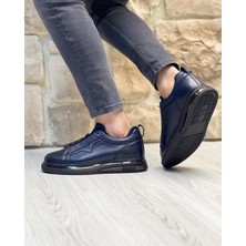 Itallano 0396 Deri Lacivert Sneaker Erkek Ayakkabı