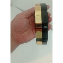 Üçler Plastik Duvar Çıtası Kendinden Yapışkanlı Gold/siyah 4 cm 1 RULO10 mt