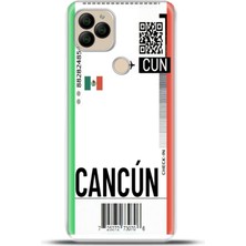 Cupcase General Mobile Gm 22 / Gm 22S Kılıf Esnek Silikon Kamera Koruma 4K Desenli Özel Tasarım - Cancun Bilet