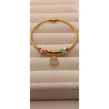 Zülisch Yonca Çelik Bileklik Pandora Charm