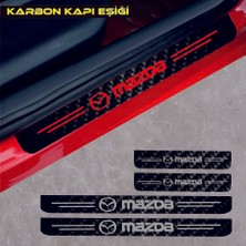 Stop Shop Mazda Rx Karbon Kapı Eşiği Oto Sticker 4 Adet