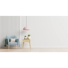 Riolight  Modern2 Pembe Oda,mutfak,genç Odası Için 1XE27 Duylu Tekli Metal Sarkıt Avize ÇAP:40CM