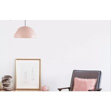 Riolight  Modern4 Pembe Oda,mutfak,genç Odası Için 1XE27 Duylu Tekli Metal Sarkıt Avize ÇAP:30CM