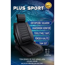 Şahinler Kuruyemiş Opel Grandland X Uyumlu Lüx Deri Oto Koltuk Kılıfı Ön Arka Takım Sports Model Siyah