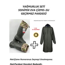 Sonimix Motokurye, Balıkçı, Yıkamacı Yağmurluk Seti (Sonimix Eva Çizme+Su Geçirmez Pardesü)