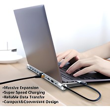 Filli Kutum 11 In 1 Çoklayıcı USB Type C Hub 3.0  Adaptör 4K HDMI Uyumlu RJ45 Sd/tf VGA HDMI Pd MacBook