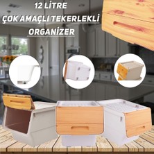 Technow Motek 12 Litre Bambu Tekerlekli Tekli Organizer+Würth Araç/oda Kokusu